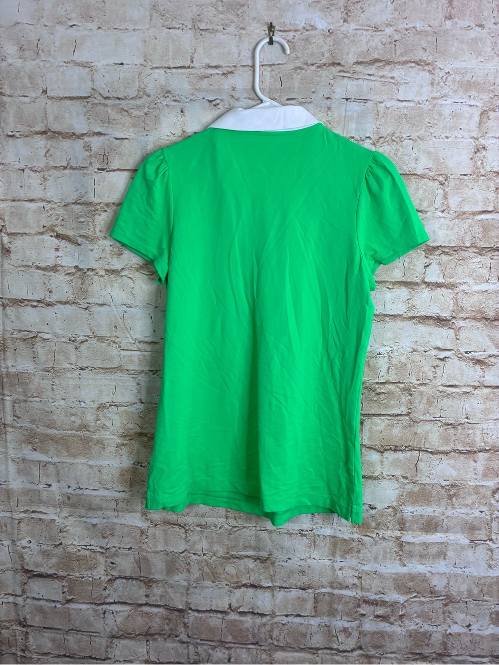 Lilly Pulitzer UPF 50 Luxletic Frida Puff Sleeve Golf Polo Green Size Medium NEW - Picture 4 of 7